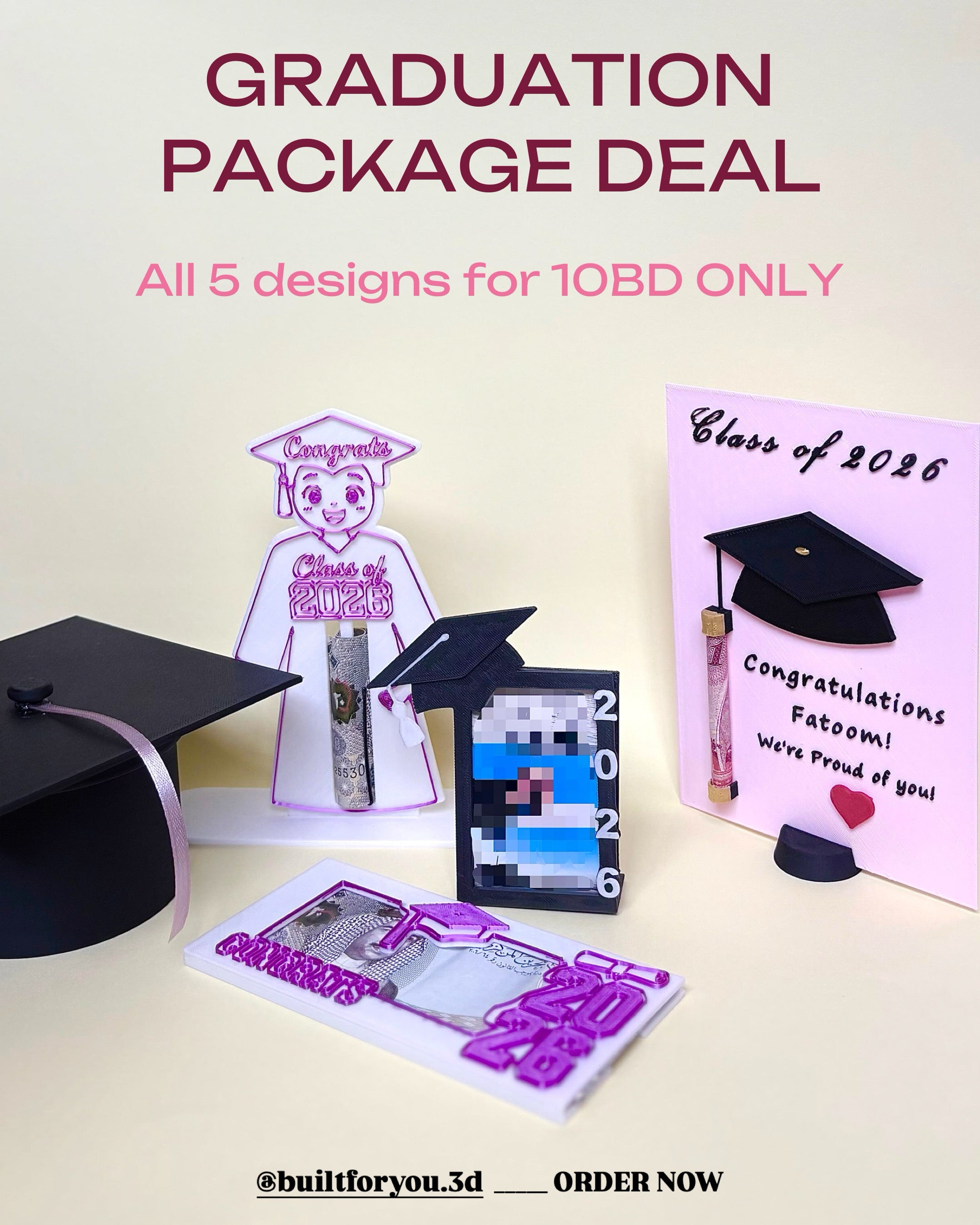 GRADUATION PACKAGE DEAL (All 5 included in bundle)