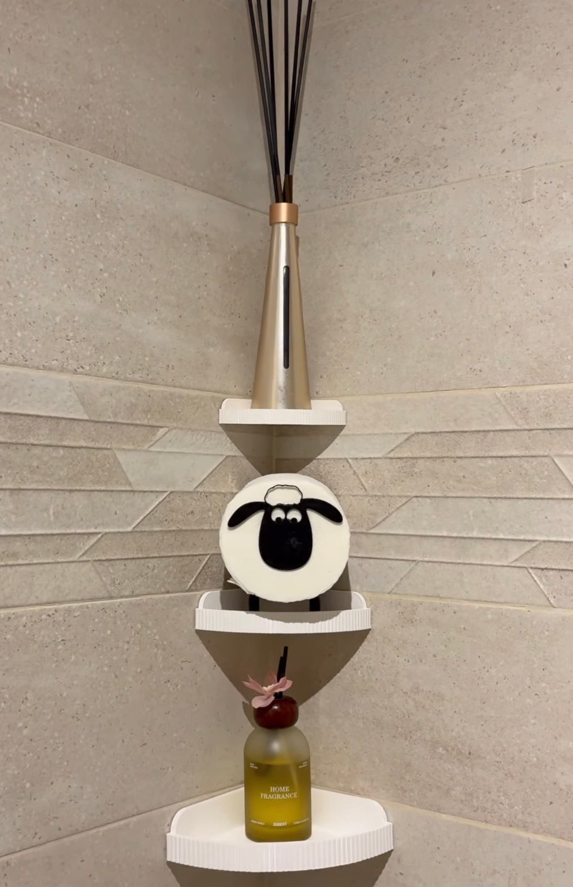 Bathroom Corner Shelves x3