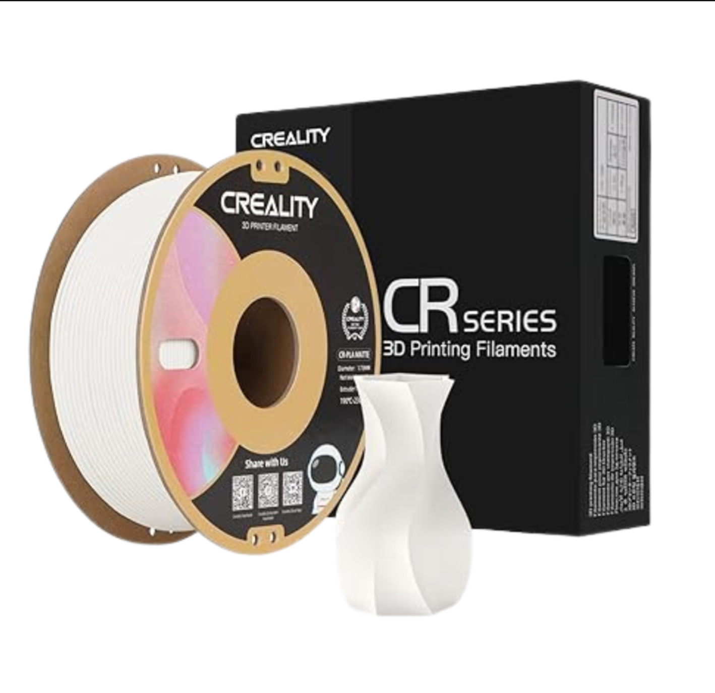 Creality CR-PLA White Filament - 1.75 mm 1KG - 3D Printer Filament 1KG Spool 3D Printing Materials