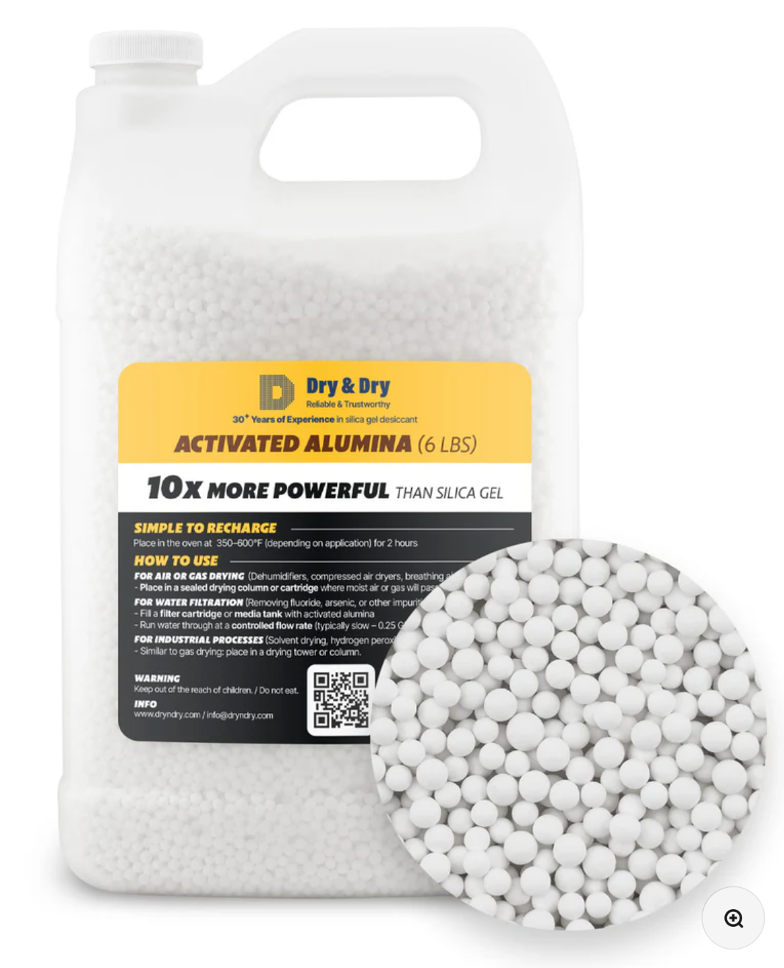 Dry & Dry Activated Alumina Desiccant Beads | High-Capacity Moisture Absorber, Rechargeable Humidity Control for Industrial & Home Use