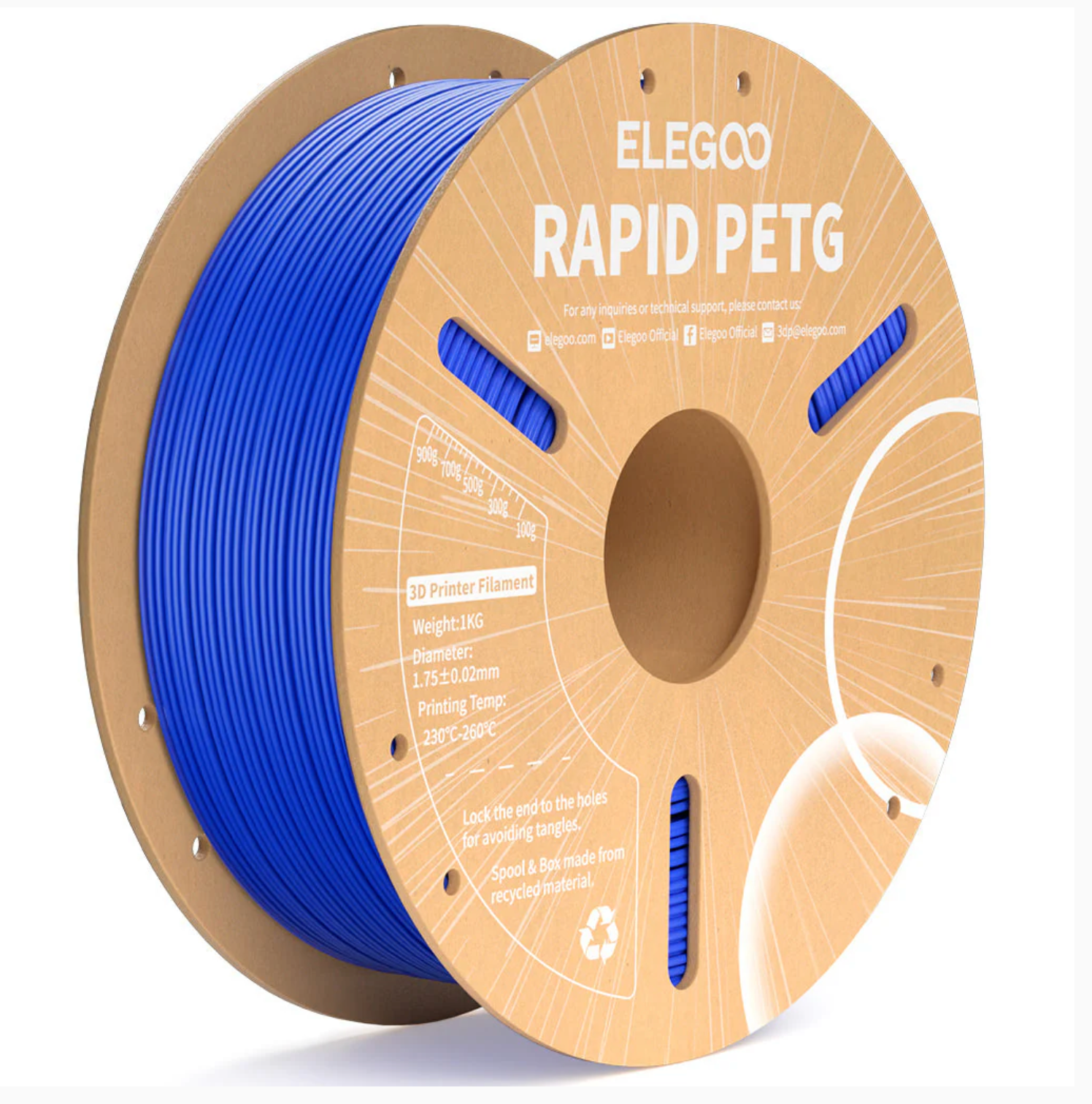 ELEGOO RPETG Blue and Red Filament - 1.75 mm 1KG - 3D Printer Filament 1KG Spool 3D Printing Materials