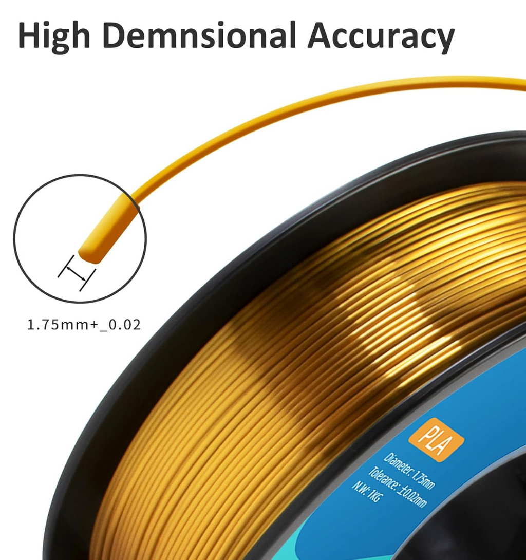 GIANTARM Gold PLA Filament - 1.75 mm 1KG - 3D Printer Filament 1KG Spool 3D Printing Materials