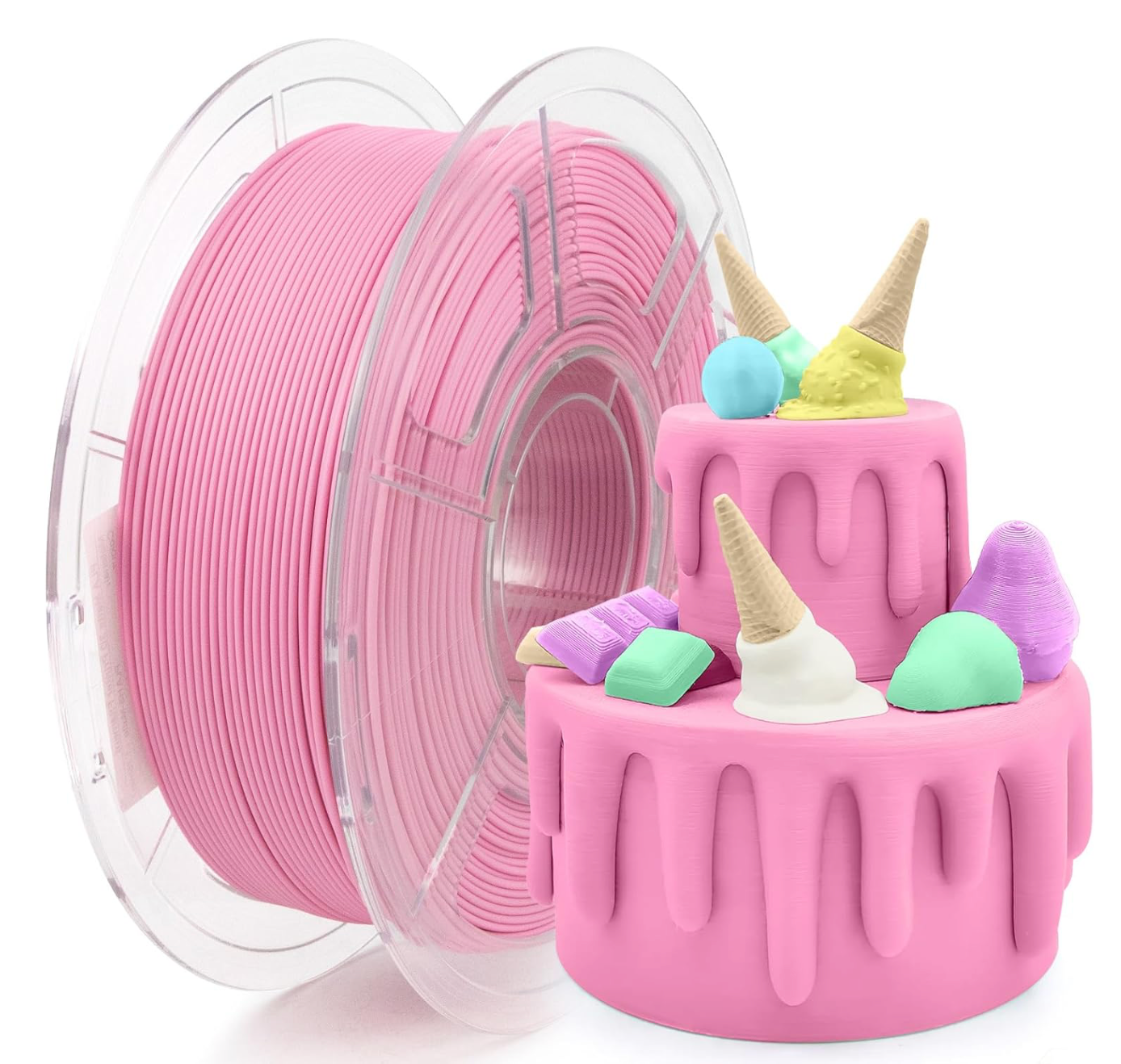 iSANMATE PLA+ Pink Filament - 1.75 mm 1KG - 3D Printer Filament 1KG Spool 3D Printing Materials