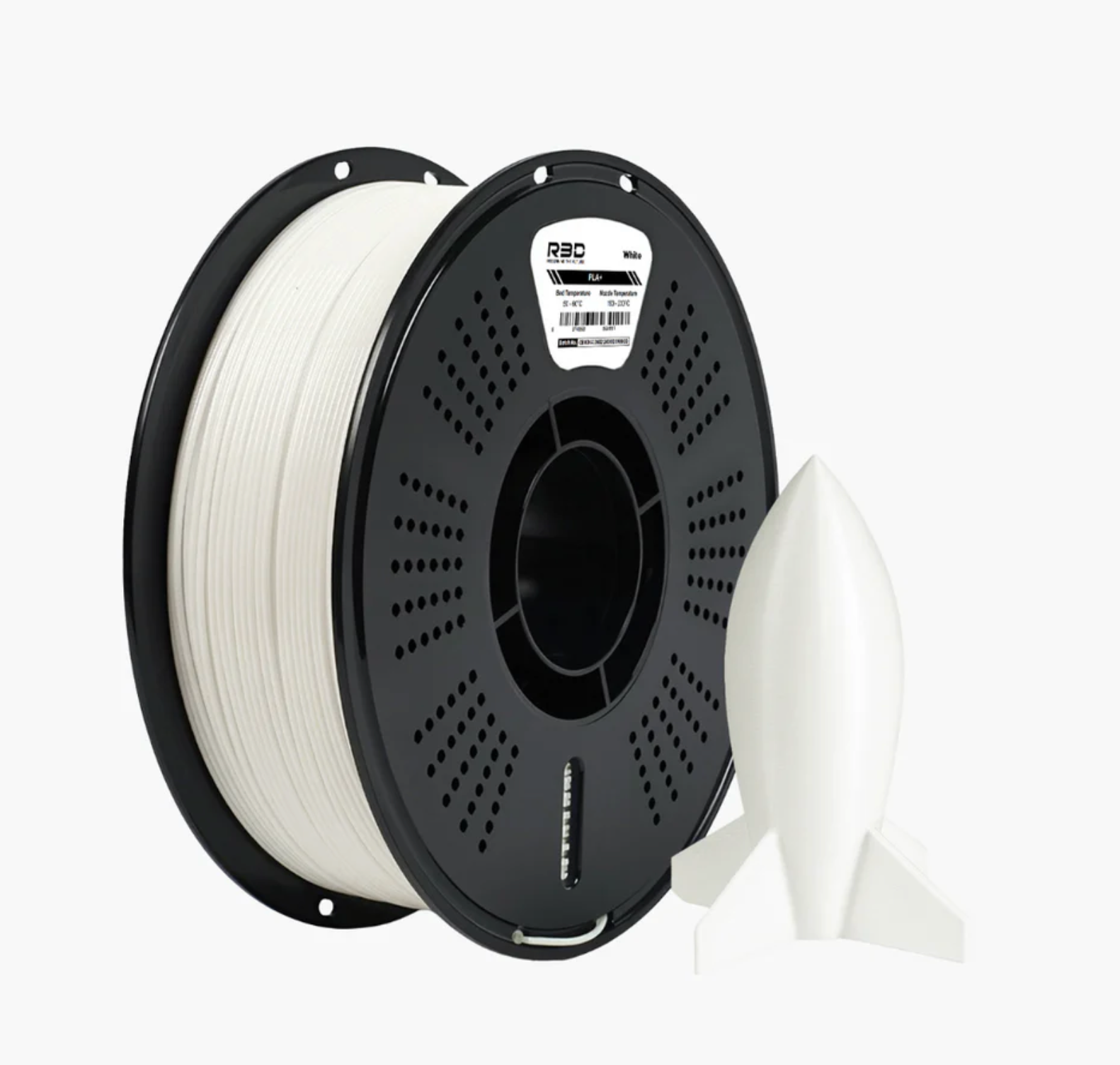R3d PLA+ White - Black  Filament - 1.75 mm 1KG - 3D Printer Filament 1KG Spool 3D Printing Materials