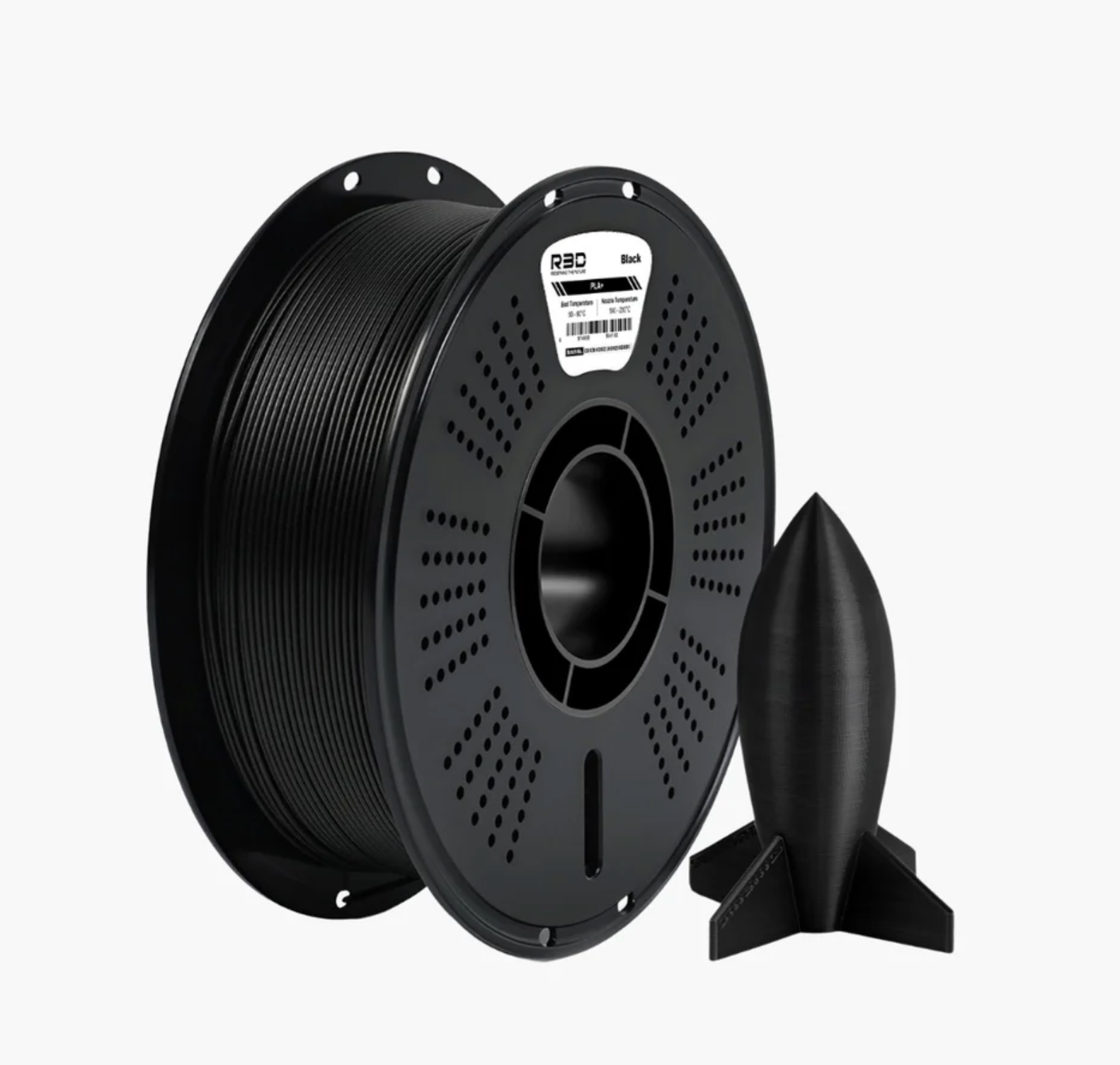 R3d PLA+ White - Black  Filament - 1.75 mm 1KG - 3D Printer Filament 1KG Spool 3D Printing Materials