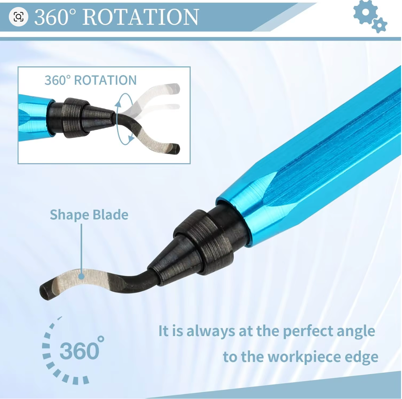 Deburring Tool with 12 Blades, Deburring Tool 3D Printing, Reamer Tool for Metal, PVC, Copper Pipe, Plastic, Resin & 3D Printed Edges