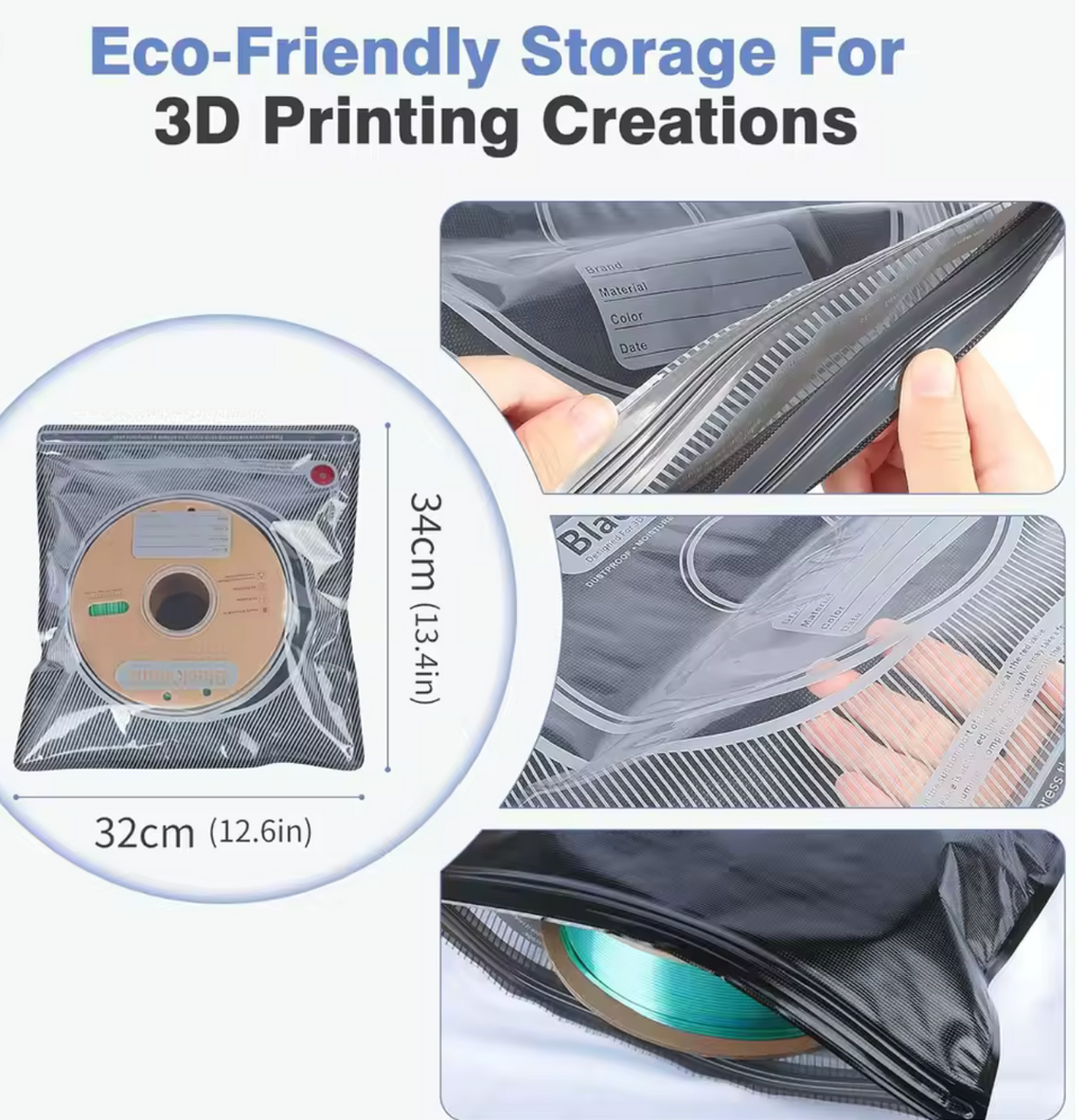 3D Printer Filament Vacuum Sealed Bags for Keeping Dry - Varying Packs