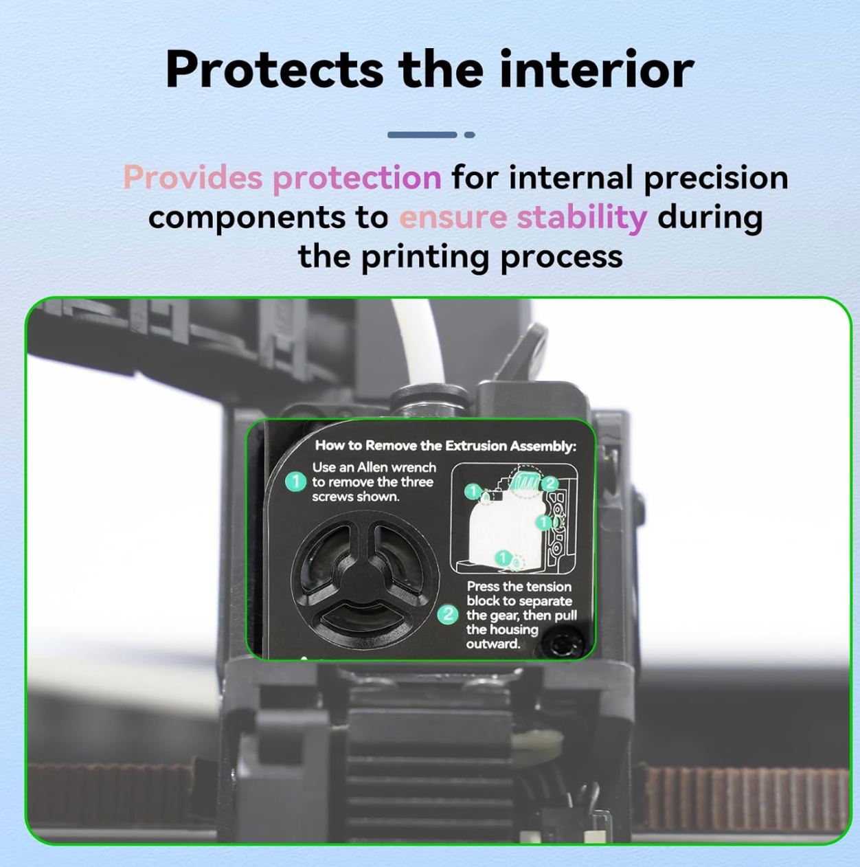 Creality Official K2/K2 Pro/K2 Plus Extruded Front Shell Kit, 3D Printer K2 Series Accessories Dual Extruder Assembly Front Shell Set