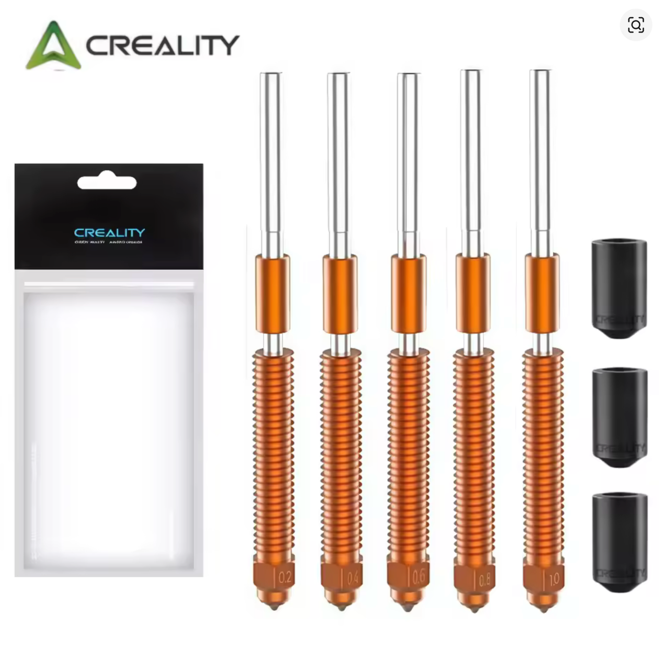 Original Creality 3d printer nozzles 0.2/0.4/0.6/0.8/1.0mm
