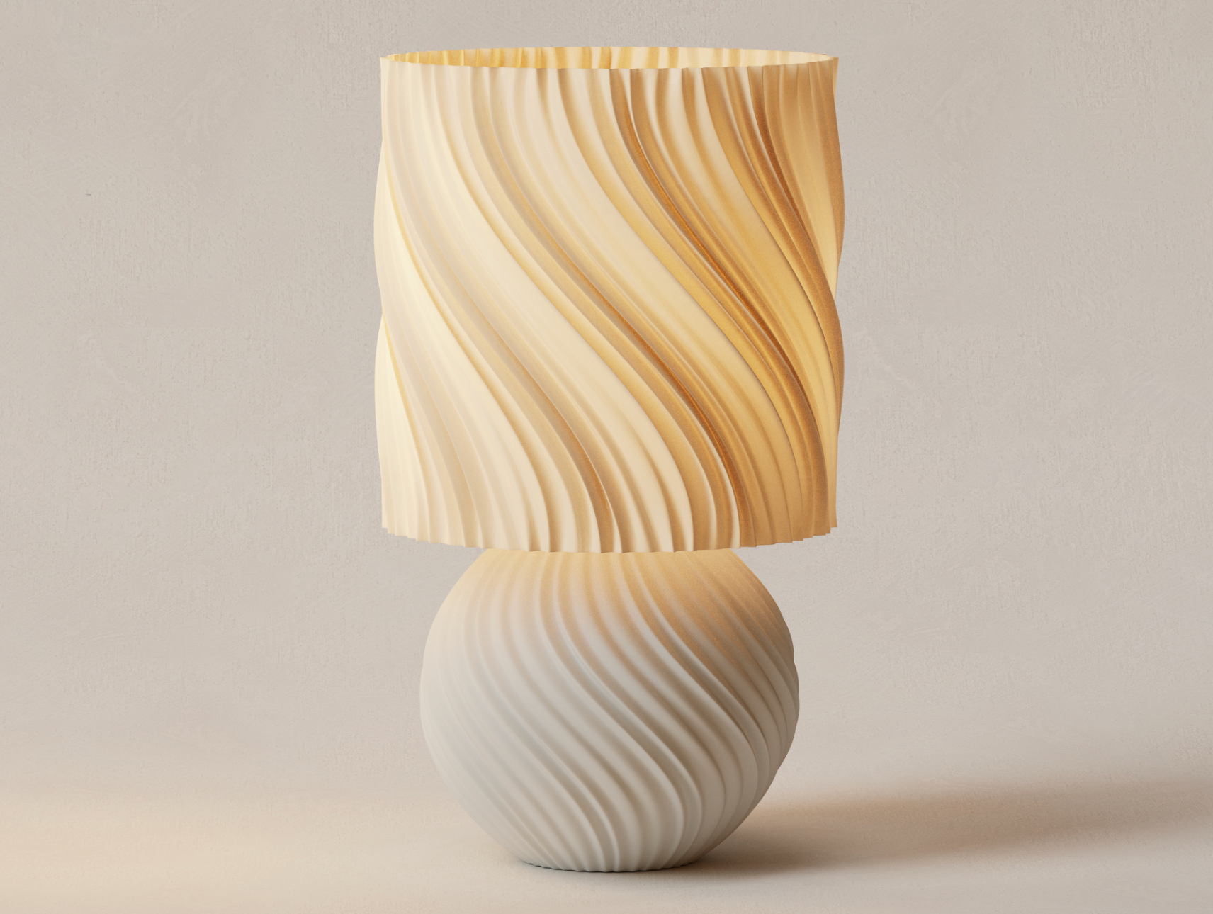STONED LAMP — Japandi Ambient Wave Table Lamp
