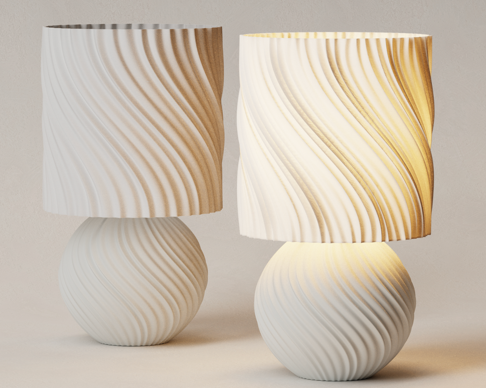 STONED LAMP — Japandi Ambient Wave Table Lamp