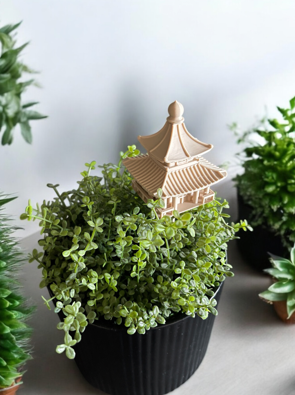 Miniature Asian Tree House for Flower Pots