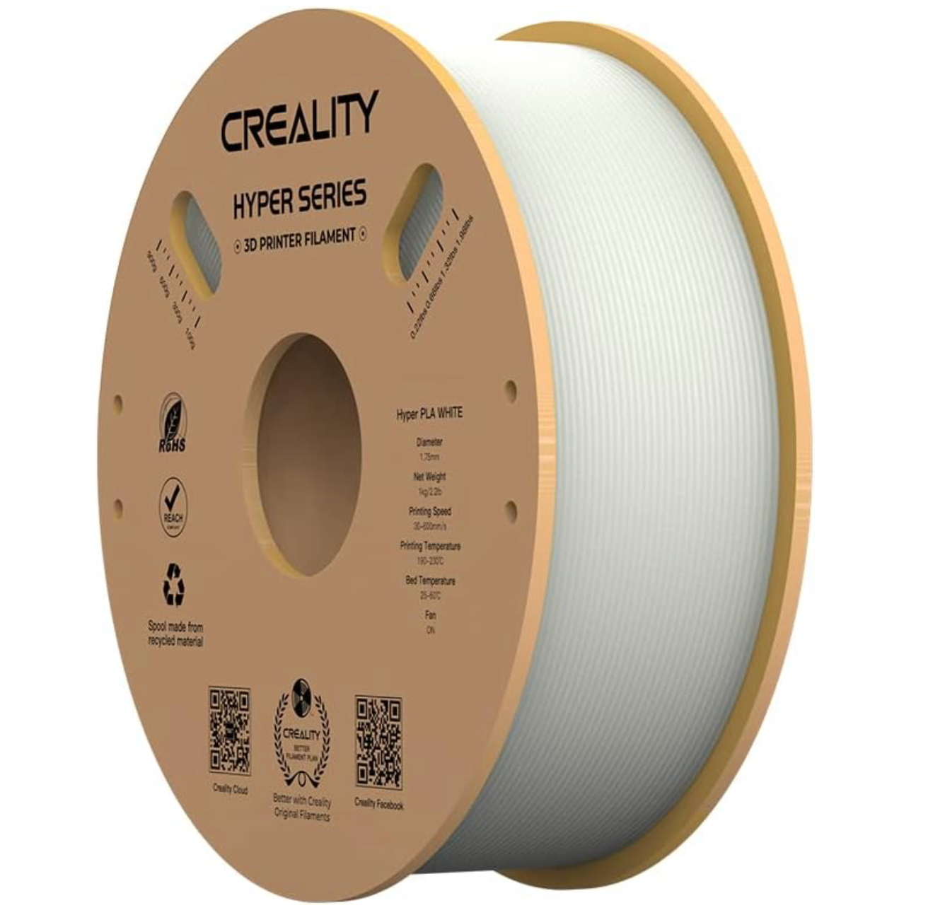 Creality Hyper PLA Filament 1.75mm, High Speed PLA 30-600mm/s
