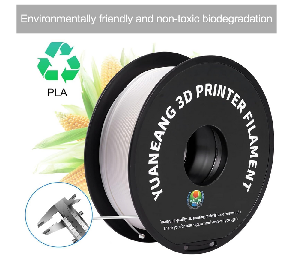 YUANEANG White PLA Filament 1.75mm, High Speed PLA 30-600mm/s