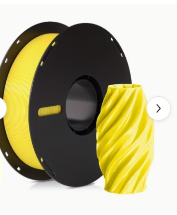 Yellow PLA Matte - 1.75mm, 1kg Spool 0.02mm matte Yellow