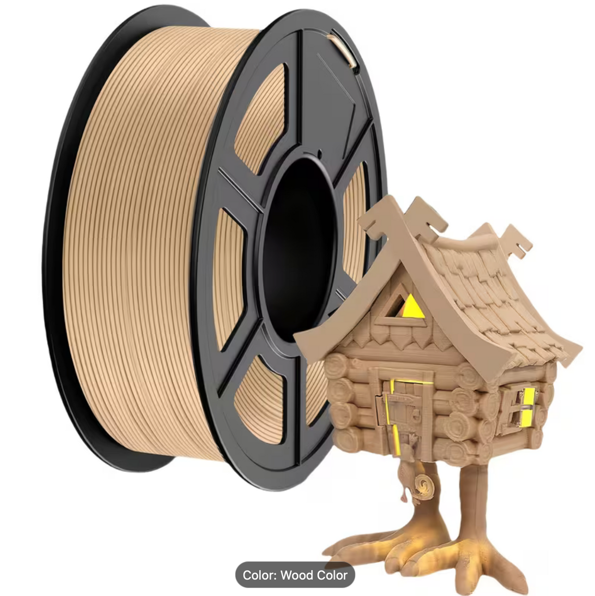 BEHANT Wood Color PLA Filament 1.75mm, 3D Printer Filament 1kg