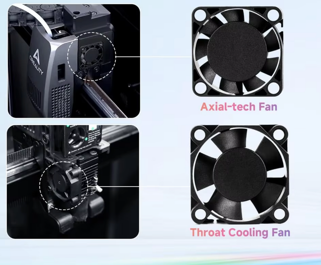 Creality K2 & K2 Plus Cooling Fan Original Axial Cooling Fan Throat Cooling Fan for 3D Printer