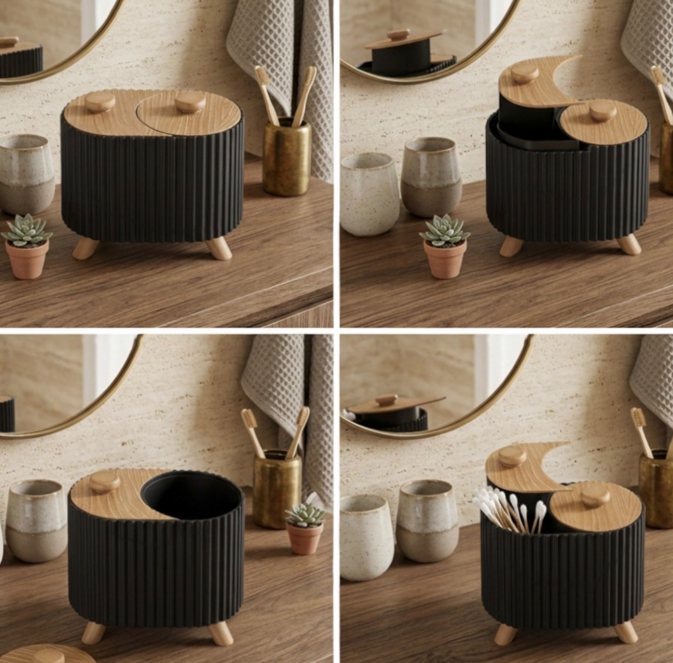 Bathroom Organizer for Cotton Pads & Swabs - Customisable