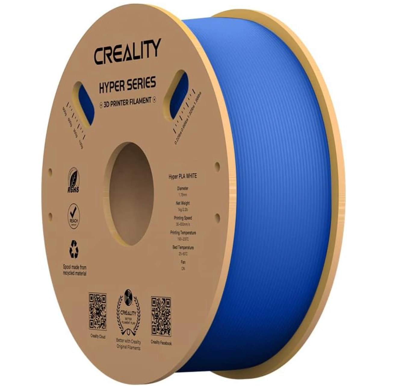 Creality Hyper PLA Filament 1.75mm, High Speed PLA 30-600mm/s