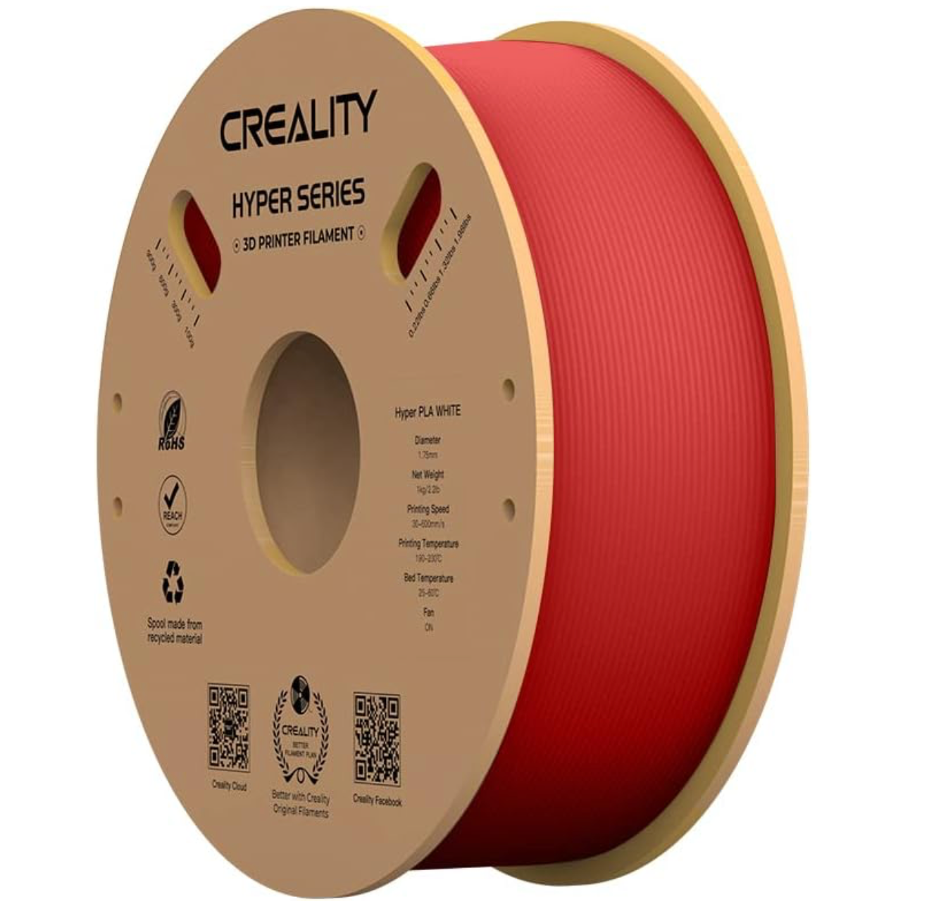 Creality Hyper PLA Filament 1.75mm, High Speed PLA 30-600mm/s