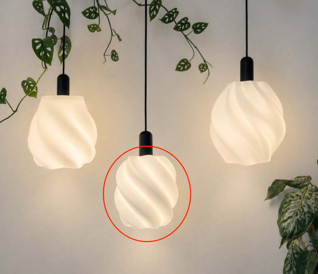 Twisted Pendant Lampshades - Customisable